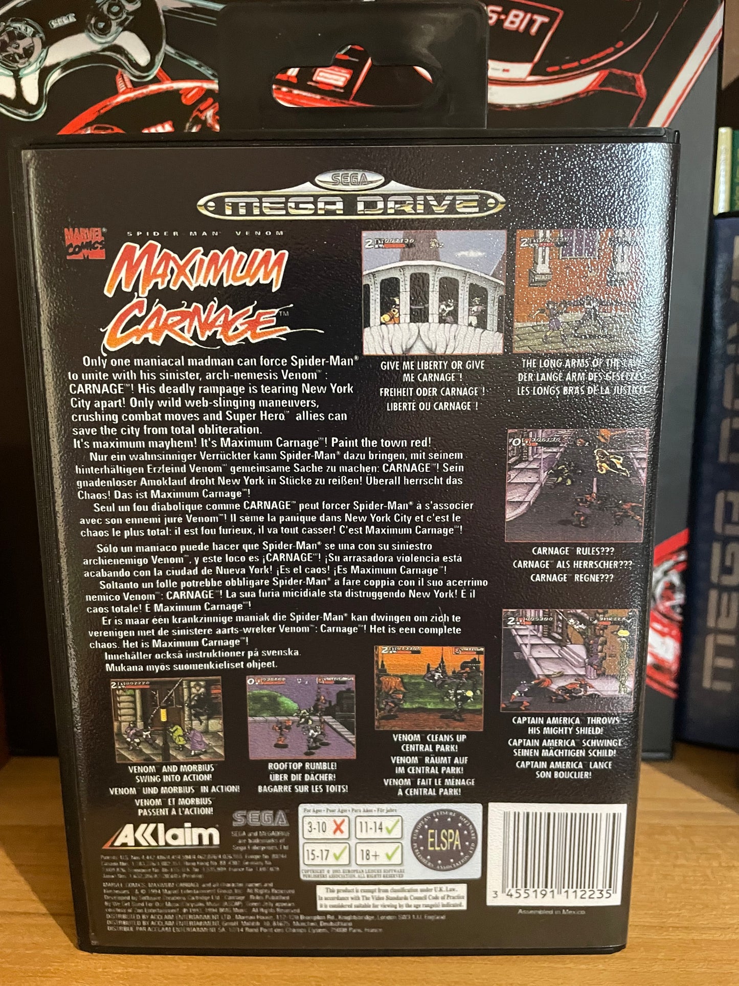 Sega megadrive - Spider-Man & Venom: Maximum Carnage (reproduction)