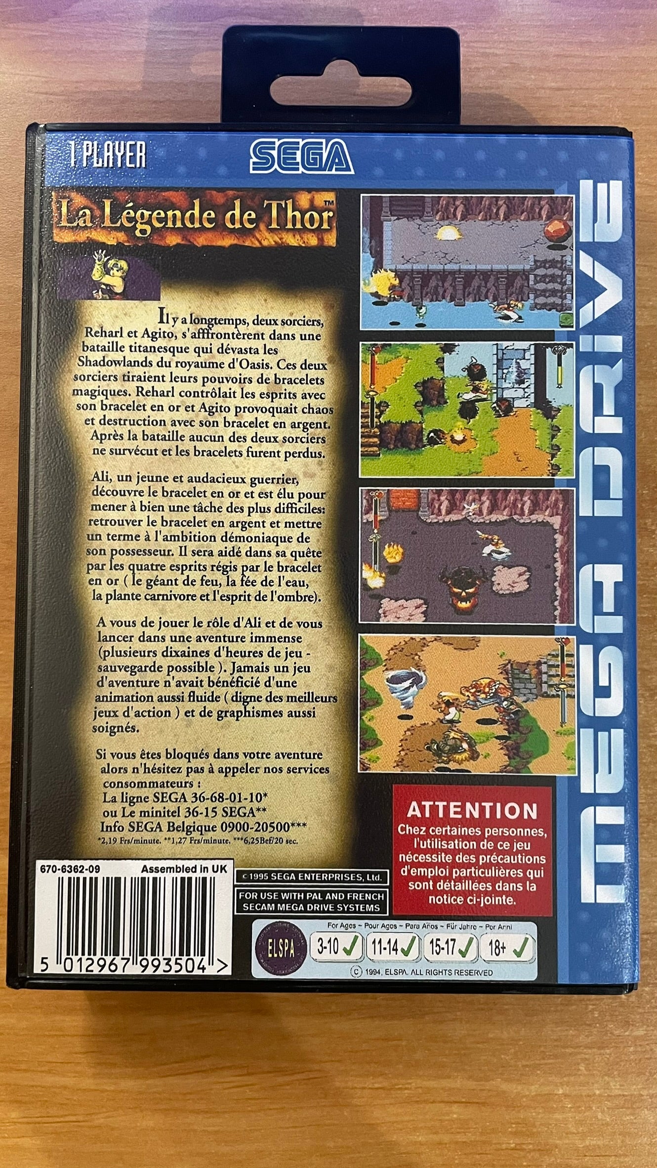 Sega Megadrive - La legend de Thor (Reproduction)