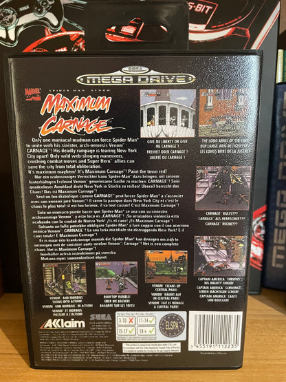 Sega megadrive  - Spider-Man & Venom: Maximum Carnage (reproduction)