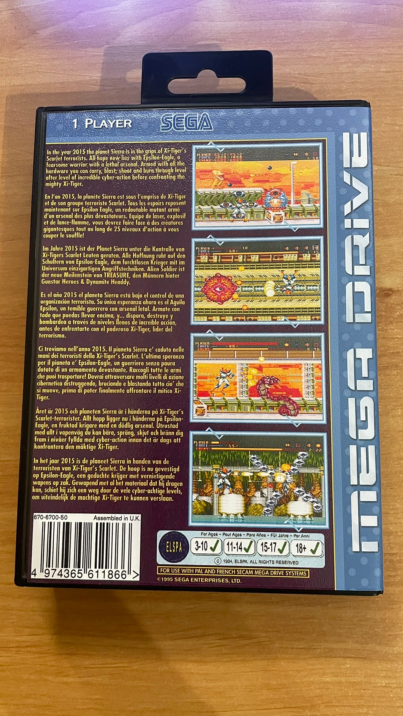 Sega Megadrive - Alien Soldier (Reproduction)