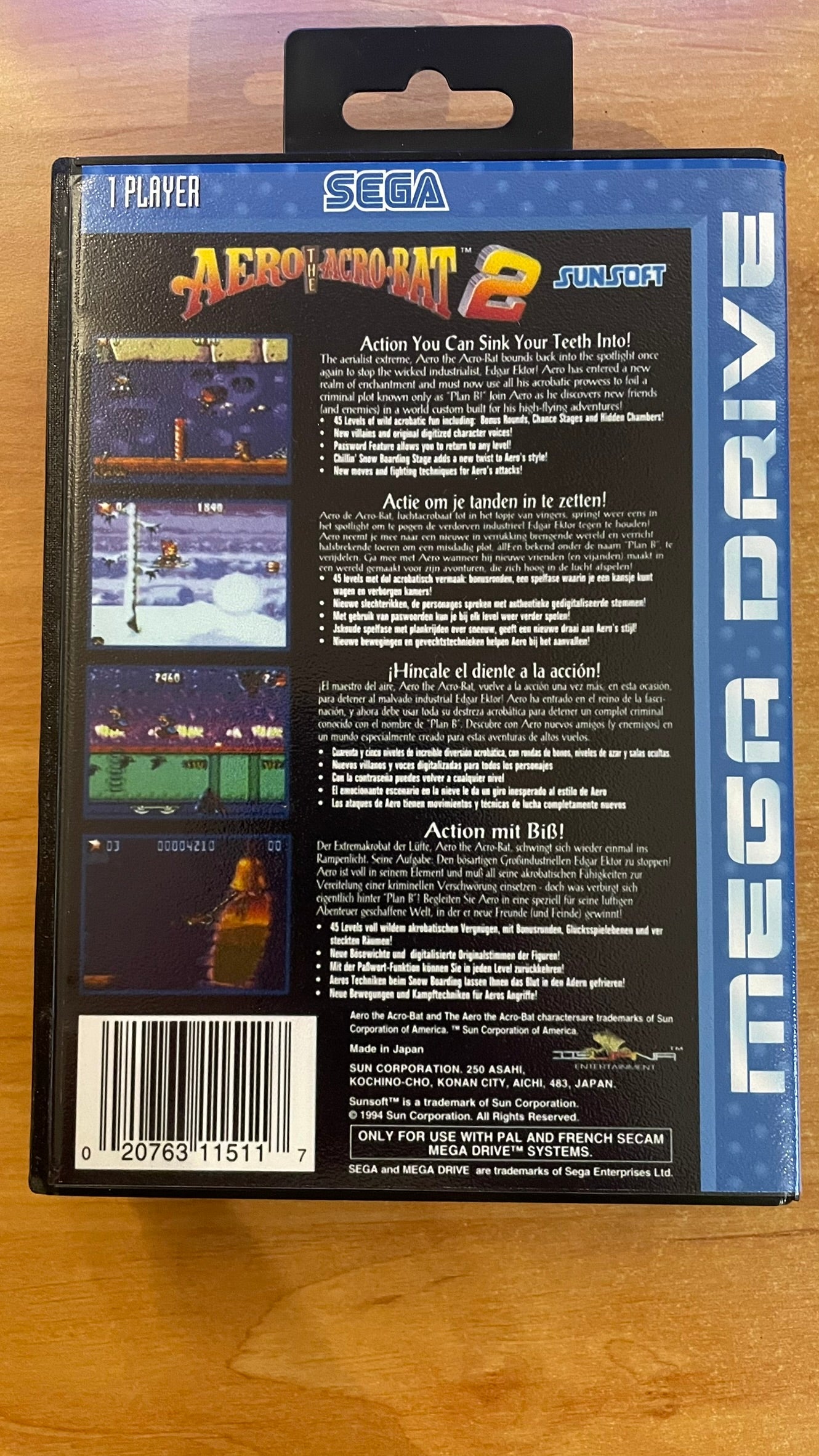 Sega MegaDrive - Aero the Acro-Bat 2 (Reproduction)