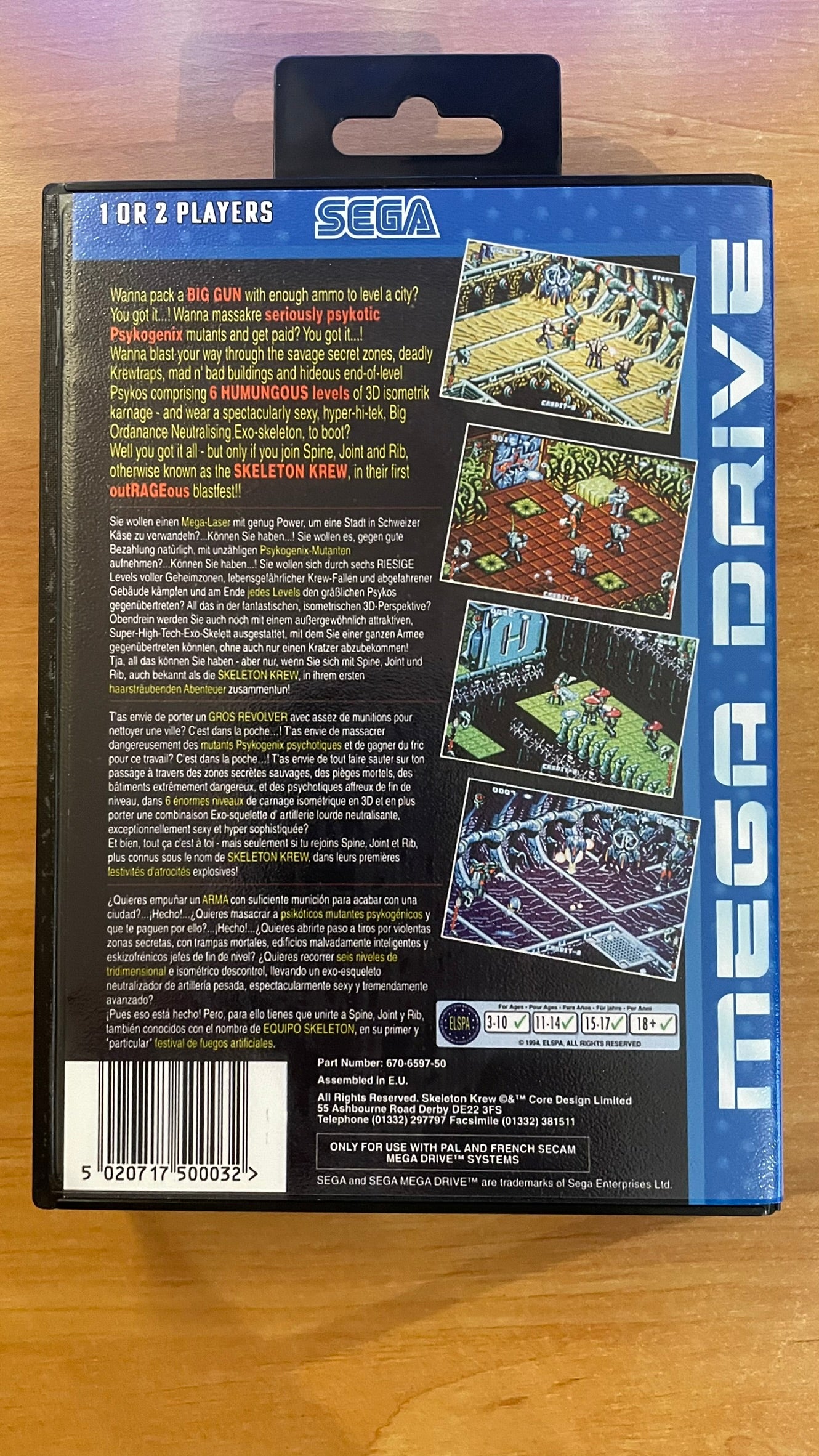 Sega Megadrive - Skeleton Krew (Reproduction)