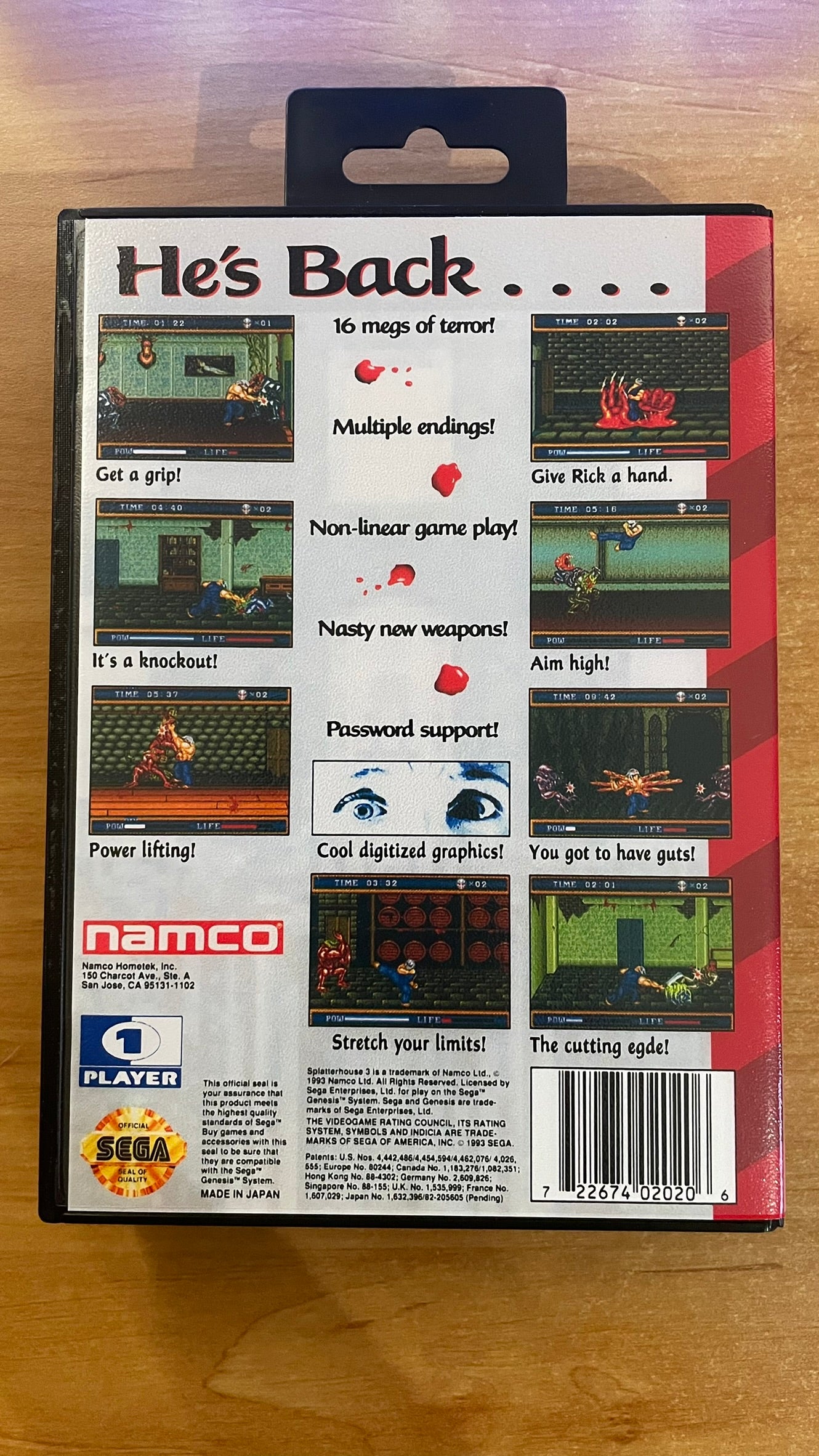 Sega Megadrive - Splatterhouse 3  (Reproduction)