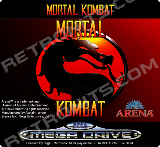 Etiquette Mortal Kombat megadrive